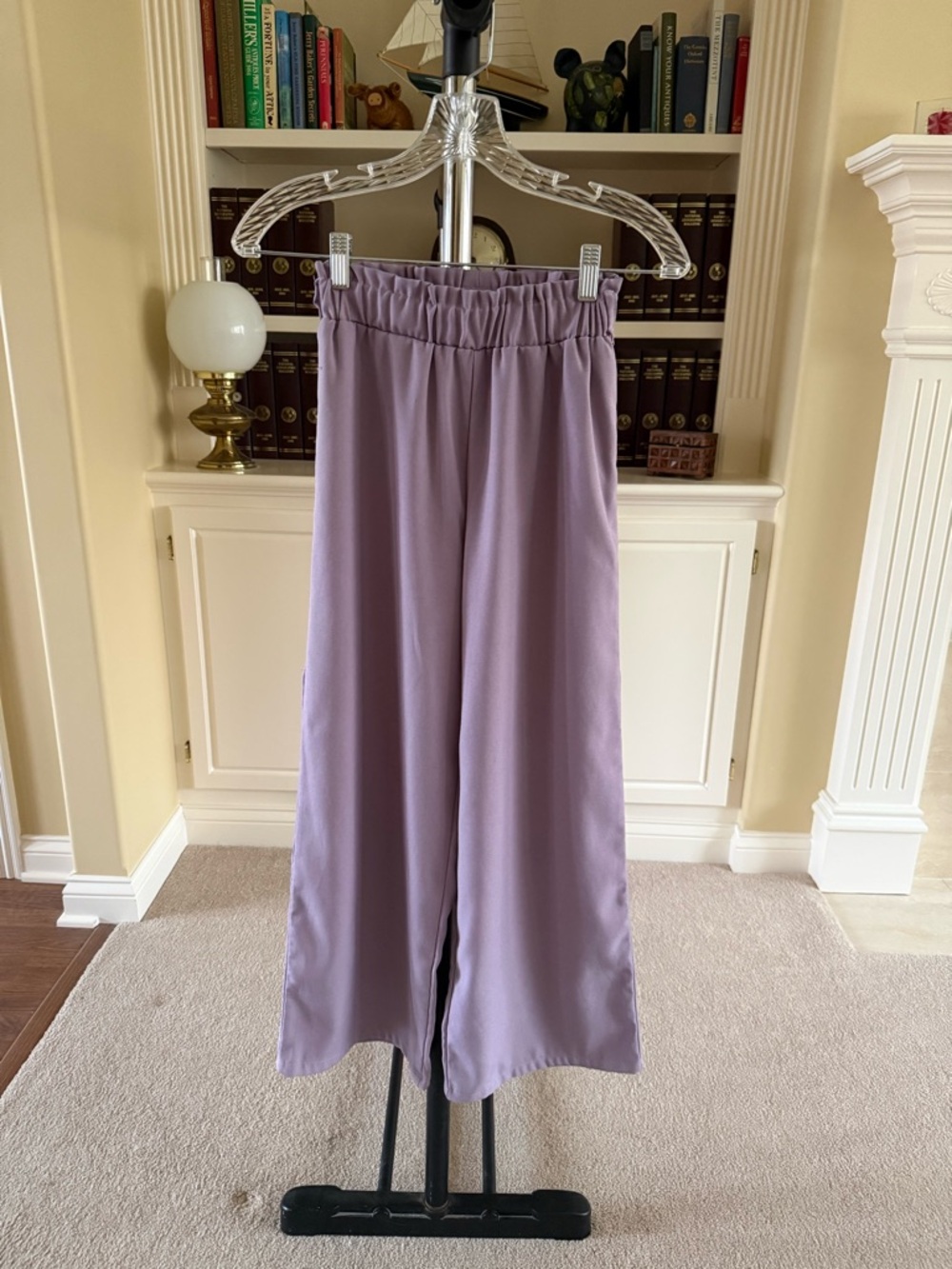 Lavender wide-leg pants